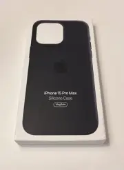 New iPhone 15 Pro Max Apple Silicone MagSafe Case (Midnight) Sealed In Box