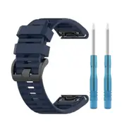 For Garmin Fenix 6 22mm Smart Watch Quick Release Wrist Strap Watchband(Dark Blue)