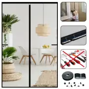 Screen Door Mesh Magnetic Closure 38 x 82 inch, Self Closing Fiberglass Mosqu...