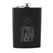 8oz Smart is the New Sexy Black Flask