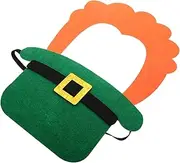 1 Set St Patrick's Day Cosplay Props With Self Adhesive Novelty Hat And Fake Beard Stickers For St Patricks Day Party Favors Props Outfits