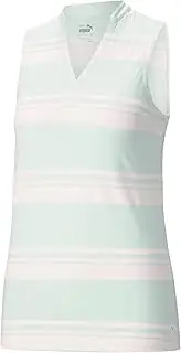 Puma Women's Cloudspun Valley Stripe Sleeveless Polo