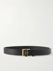 [SAINT LAURENT] SAINT LAURENT - Leather Belt - Black - 95 95 Black