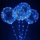 5/10x 20"Luminous LED Light Up Balloons Party Birthday Transparent Bubble