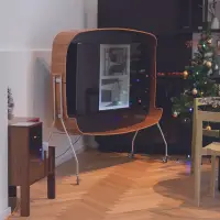 在飛比找蝦皮購物優惠-北歐中古電視機支架可移動實木小戶型臥室電視櫃簡約客廳顯示架