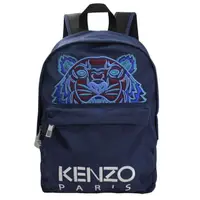 在飛比找momo購物網優惠-【KENZO】撞色電繡LOGO虎頭厚帆布手提旅用包後背包(深