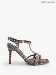 Sosandar Natural Strappy Square Toe Sandals (F93932) | $136