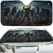 Zombie Dance Car Windshield Sunshade, Halloween Zombie Apocalypse Front W