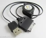 1set Retractable USB Male to iPhone & iPod Cable USB Sync Charge Data Cables