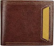 [AdiStylinno] Wallets for Men, Soft Leather Multifunctional Wallet Men, Slim Wallet with Flip ID Window, Bifold Small Wallet with 9 Card Slots and 2 Cash Compartments
