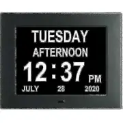 Digital Dementia Clock Calendar Clock Day Date Clock Large Display Large Clear Unabbreviated Time And Date walkbee Black