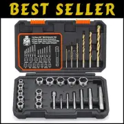 Professional Quality Bolt Extractor & Drill Bit Set with Durable Storage Case