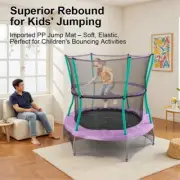 Children's 4.6FT Trampoline Safety Net Home Entertainment Sound Effects Kid Fun