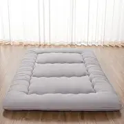 Japanese Futon Mattress,Roll Up Floor Mattress Thick Tatami Mattress for Camping, Guest Room,Dorm Single Double LLCDZR(Gray,120x190cm)
