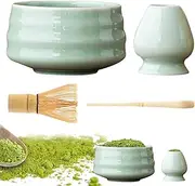 Matcha Kit Set - Matcha Whisk Holder, Traditional Matcha Whisk | Eco-Friendly Matcha Set, Matcha Preparation Set, Matcha Brewing Kit, Japanese Tea Accessories for Japanese Tea Ceremony Tea Lovers