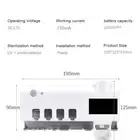 UV Light Sterilizer Toothbrush Holder Cleaner Toothpaste Dispenser Wall Mount