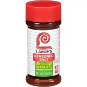 Lawry's Less Sodium Seasoned Salt, 8 oz - Same Great Taste, 25% Less Sodium