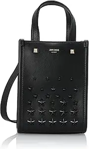 [Jimmy Choo] Mininstote AOR 0244 Women's Tote Bag, Black/Light Gold, BLACK/LIGHT GOLD, Free Size