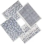 DOITOOL 4 Sheets Underglaze Transfers for Ceramics Clay Decal Paper Cuttable Decorative Transfer Decals for Pottery DIY Crafts Easy to Use and Versatile Design