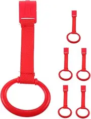 ERINGOGO Baby Pull up Ring Set 6pcs Playpen Pull up Rings for Toddler Crib Outdoor Baby Playpen