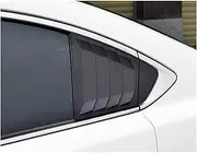 Side Air Outlet Deflector Scoop Louver Guard Car Side Rear Window Louver Louver Cover Trim Compatible for Mazda 6 Atenza 2014-2020(Matt Black)