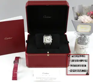 優買二手精品名牌店 Cartier 1567 卡地亞 SANTOS 山度士 半金 K金 不鏽鋼 石英錶 錶 手錶 女錶