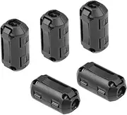 uxcell 7mm Ferrite Cores Ring Clip-On RFI EMI Noise Suppression Filter Cable Clip, Black 5pcs