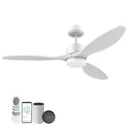 52”Wood Smart Ceiling Fans with Lights Remote,Quiet DC Motor,Outdoor Indoor W...