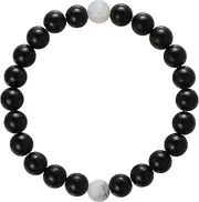 [BRCbeads] Gemstone Beaded Bracelet, Balance with Synthetic Opalite & Howlite Turquoise Birthstone Handmade Healing Power Crystal Beads Elastic Stretch 8mm with Gift Box Unisex
