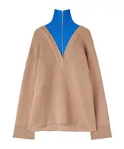 Jil Sander Drop Shoulder Layered Jumper IT48,IT46 Nude
