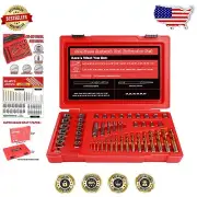 Portable 53-Piece Extractor Set with Spiral and Cobalt Drill Bits for Fasteners