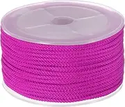 uxcell Nylon Beading Thread Cord 2mm Extra-Strong Braided Nylon String for Necklace Bracelets Jewelry Making Crafting 15M/49 Feet, Hot Magenta