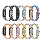 For Fitbit inspire 4 Stainless Steel Watch Band Metal Strap Link Bracelet + Tool