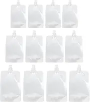Plastic Flasks 12 PCS, Concealable and Reusable Drink Pouches, Leak-Proof Food Grade Plastic for Travel, Outdoor Sports (100ML*4PCS/200ML*4PCS/300ML*4PCS)