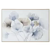 Urban Style Brushmarks Embellished Canvas Blue Ginko