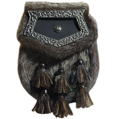 Scottish Handmade Thistle Antique Finish Vintage Dress Kilt Sporran For Sale