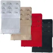 4Pc Color Adjustable Bra Extender 3 Hooks with Elastic Underwear Strap Extension