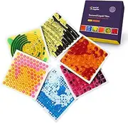 Special Supplies Textured Square Floor Liquid Tiles for Kids, Set of 6, Colorful Early Learning Sensory Activity Mats for Toddlers and Children, Anti-Slip Backing for Active Play, Dance, and Games