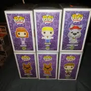 Scooby Doo Funk Pop Set (#149,149,150,152,153) Scooby Flocked/Shaggy/Daphne/Fred