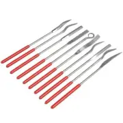 10 Pcs Mini Diamond File Set, Assorted Small Curved Needle Files Round Flat