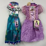 Dress Up Disney Rapunzel Dress & Enchanto Mirabel Madrigal's Dress 3+ age New