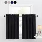 Window Tier Curtain Door Blackout Kitchen Curtains Rod Pocket Panel Short Drapes