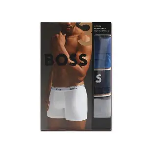 【HUGO BOSS】男性內褲 男士內褲 拳擊內褲 四角褲(三入盒裝組)