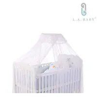 在飛比找PChome24h購物優惠-【L.A. Baby】豪華全罩式嬰兒床蚊帳(小床用S/高雅婚