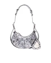 Balenciaga Le Cagole Leopard Print XS Shoulder Bag One size Gray