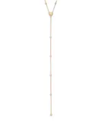 Ettika Santorini Cubic Zirconia Shell Lariat Necklace, 15-18
