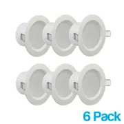 Clipsal 7W Tri-Colour Dimmable LED Downlight Kit (90mm) 6 Pack - TPDL1C3B6