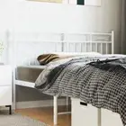 White Metal Double Bed Headboard 137cm Stylish Modern Design Bedroom Decor