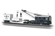 Bachmann 16102 HO Scale Santa Fe - 250-Ton Steam Crane & Boom Tender