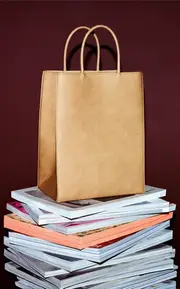 [Bottega Veneta] Small Paper Leather Shopping Bag